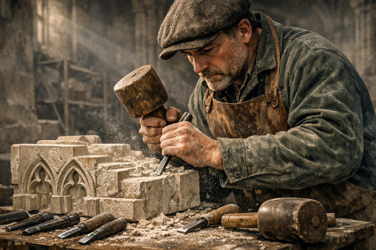 Devenir tailleur de pierre : un métier d'art entre tradition et modernité