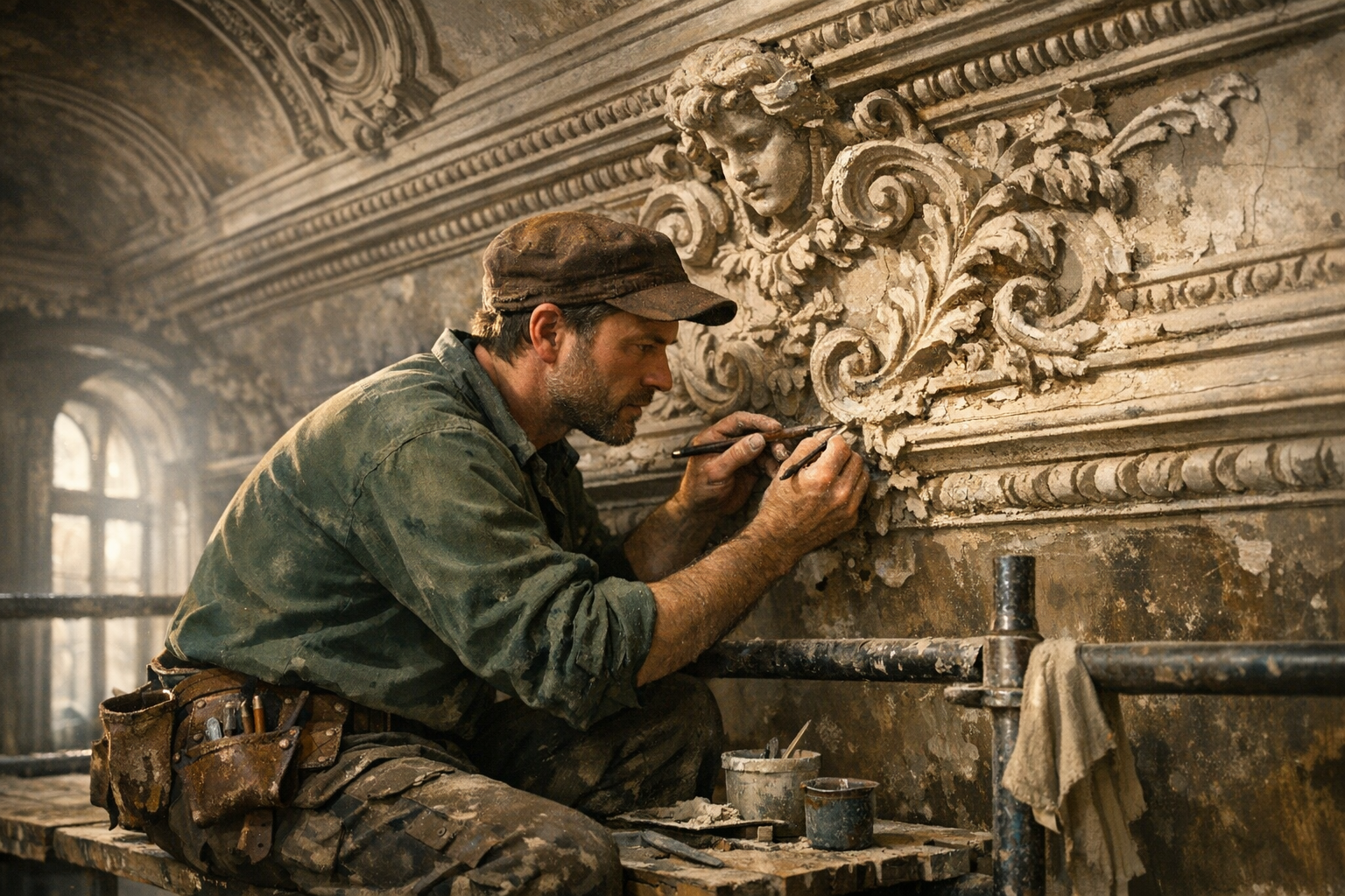 Le plâtrier ornemaniste : gardien des décors du patrimoine