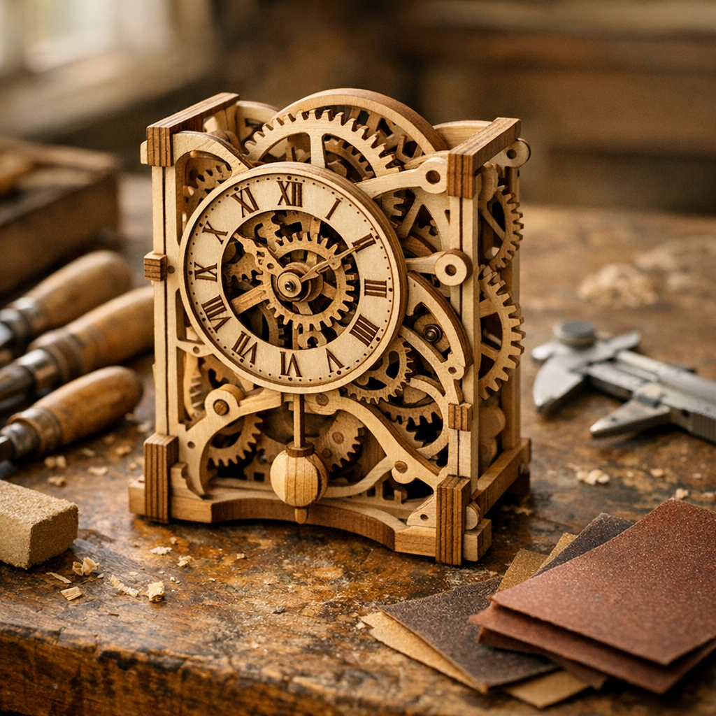 Les puzzles 3D en bois mécaniques héritent du compagnonnage horloger