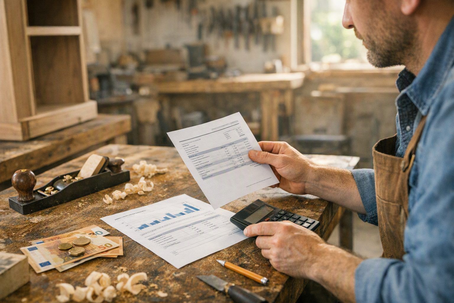 Salaire d'un ébéniste reconverti : à quoi s'attendre