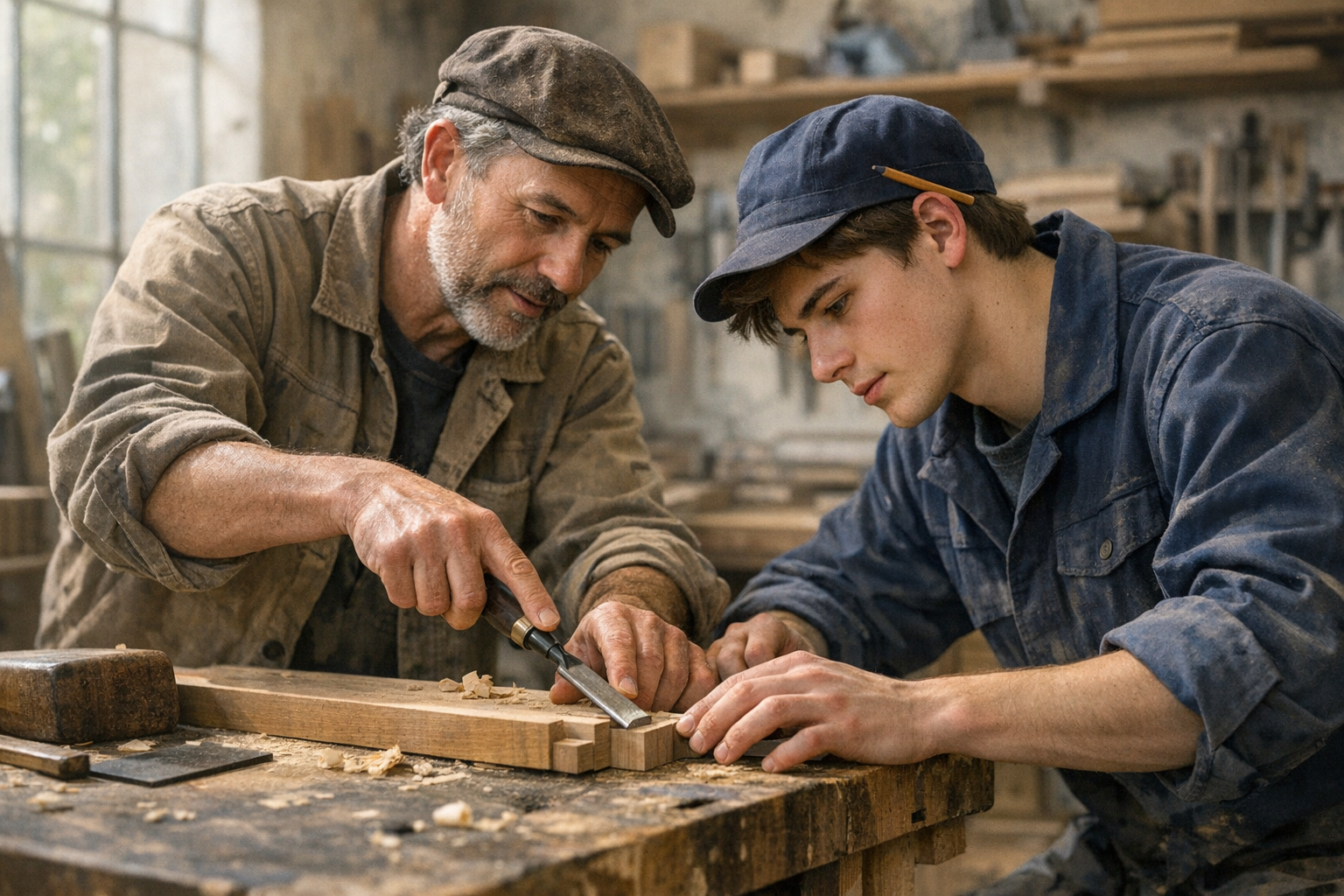 Transmettre un geste artisanal dans le compagnonnage